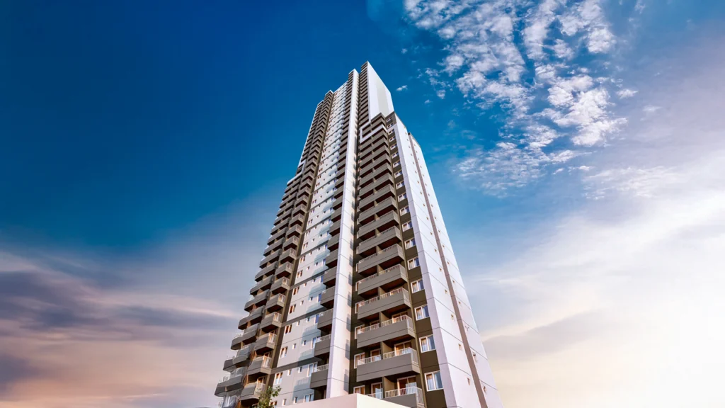 Fachada em perspectiva